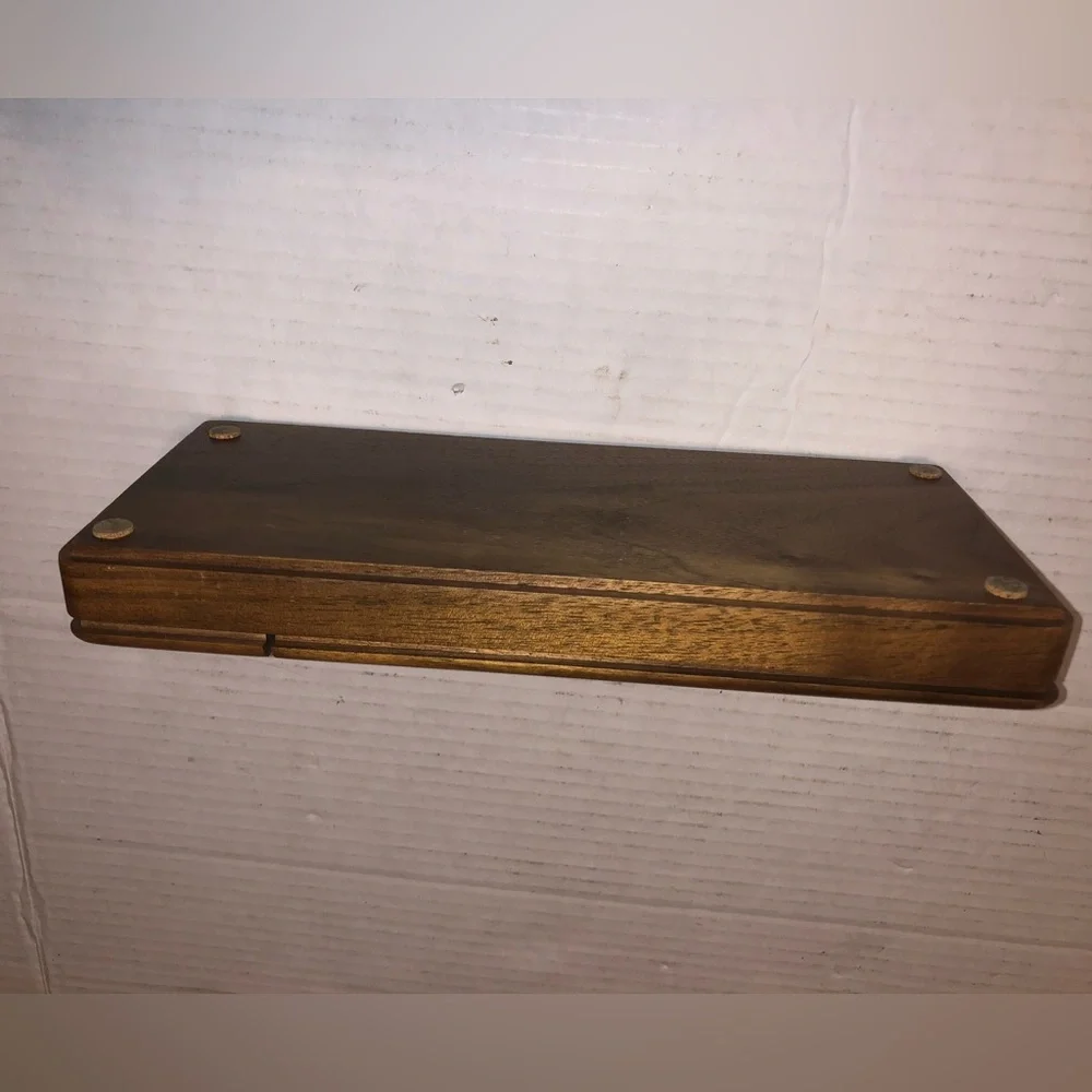 Engraved Boeing 737 Wichita Skyline Wooden Desk Top Pen, Pencil Holder